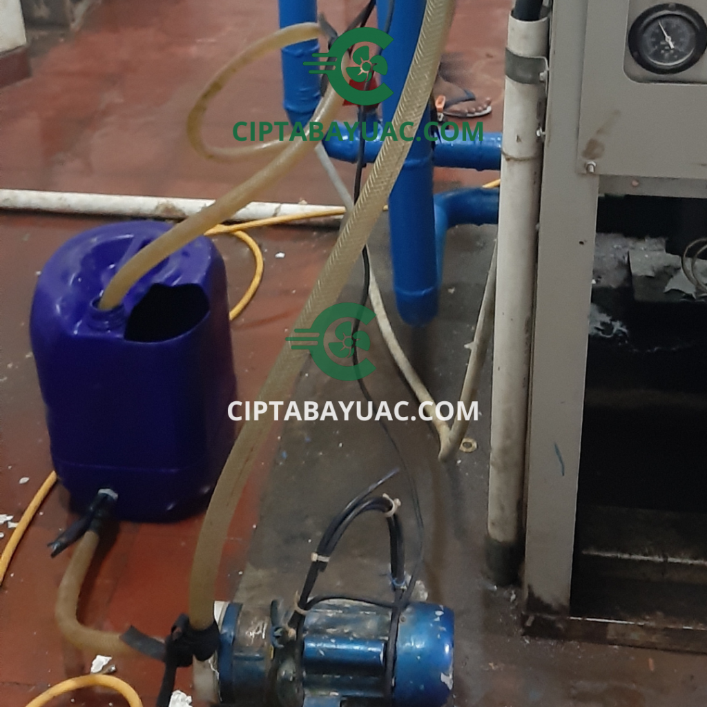 Proses sirkulasi shell tube condenser kondenser heat exchanger dengan chemical